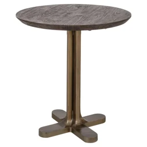 Dunkelbrauner Bistro-Tisch-Revelin 75Ø Top-Angebot