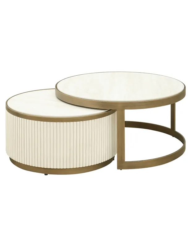 Tivoli White Couchtisch (2er Set) Sonderangebot