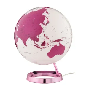 Must-Have Leuchtendes Erdkugel-Design, weiße Grundfarbe in elektrischem Rosa