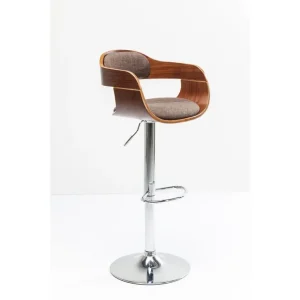 Angebot Barhocker Monaco aus Stoff und Holz in Schokoladenbraun