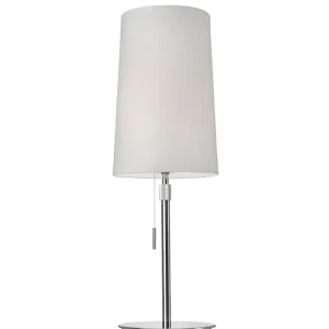 Echt Tischleuchte aus weißem Textil, höhenverstellbar 59 cm VERONA Villeroy & Boch