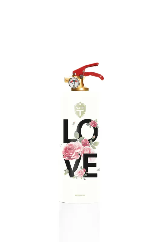 Echt DNC TAG Safe T Flower Love Design Feuerlöscher