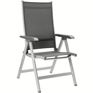 Preis Gesenkt KETTLER BasicPlus Klappstuhl, silber/anthrazit, Alu/Textilene, 0301201-0000