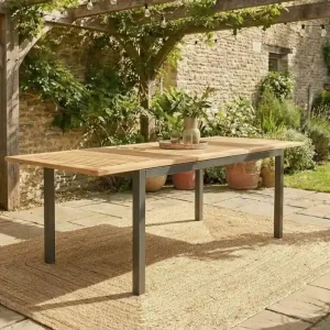 Sichere Zahlung HARTMAN South Wales Ausziehtisch, xerix/natur, Alu/Teak, 150/210x90cm, mit Synchronauszug