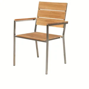OUTFLEXX Stapelstuhl, Teakholz/Edelstahl, 57x57x85cm, FSC®-zertifiziertes Produkt Bestseller