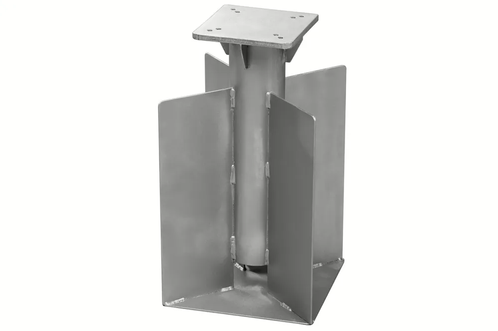 SCHNEIDER Universal-Bodenanker für Sonnenschirme, silber, Stahl verzinkt, 28 x 28 x 45 cm Mega-Angebot