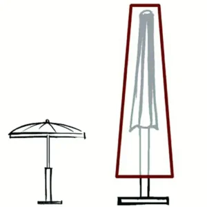Beliebt GARVIDA Schutzhülle für Sonnenschirme Ø 250 - 400 cm, braun, Polyestergewebe, 212 x 57/18 cm, mit Zugband