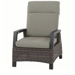 SIENA GARDEN Corido Loungesessel, charcoal, Alu / Gardino®-Geflecht, 73x87x103 cm Billig