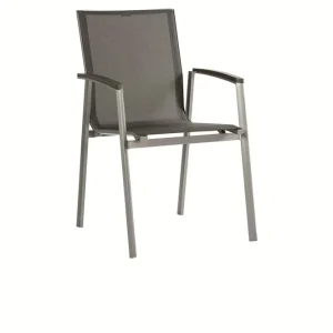 Jetzt Kaufen STERN New Top Stapelsessel, graphit/silbergrau, Aluminium/Textil, 65x57x89 cm, pulverbeschichtet, stapelbar