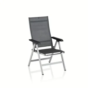 Beliebt KETTLER Basic Plus Premium Klappstuhl, silber/lakritz, Alu/Outdoorgewebe, 0102401-0000