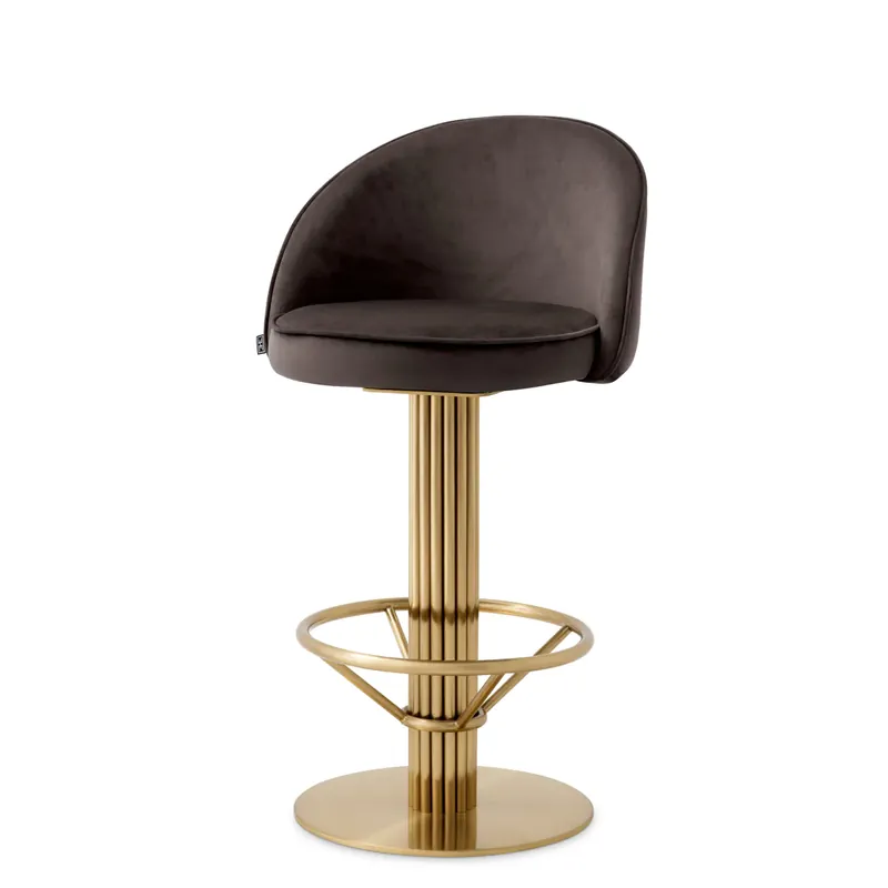 Abverkauf EICHHOLTZ Counter Stool Dorland Roche dark grey Velvet