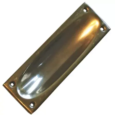 Schiebetürmuschel: Muschelgriff Messing mit Griffmulde Höhe 95mm Breite 30mm Neuheit