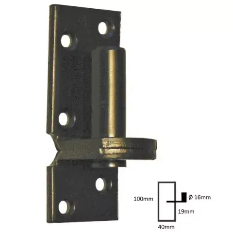 Mega-Angebot Platte mit Kloben Höhe 100mm Breite 40mm pulverbeschichtet schwarz