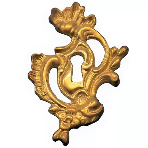 Meistverkauft Barock Möbelschild 50 x 78mm Messing-Rosette