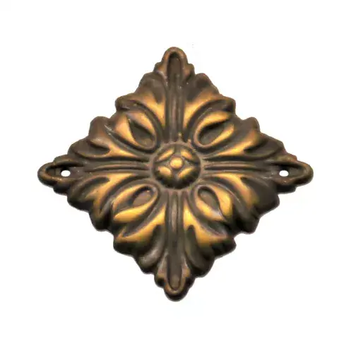 Sonderaktion Applikation Blumenmotiv Messingblech 23 x 23mm