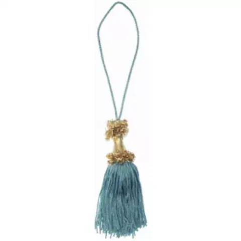 Schlüsselquaste blau gold 90mm Billig