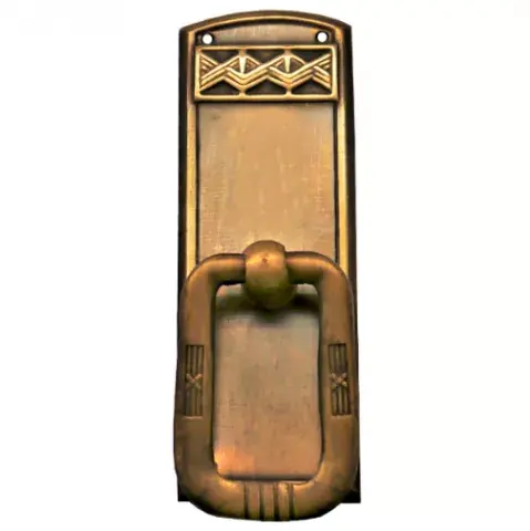 Versand Am Gleichen Tag Hochkant Möbelgriff 28x83 mm | Stil: Jugendstil & Art Déco | Griffschild ohne Schlüsselloch für Möbel