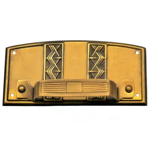 Expressversand Griffschild aus Messingblech 85 x 40mm