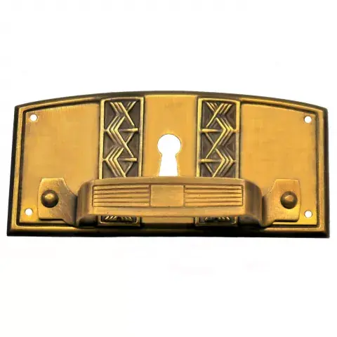 Griffschild Schlüsselloch Messingblech 100 x 48mm Top-Angebot