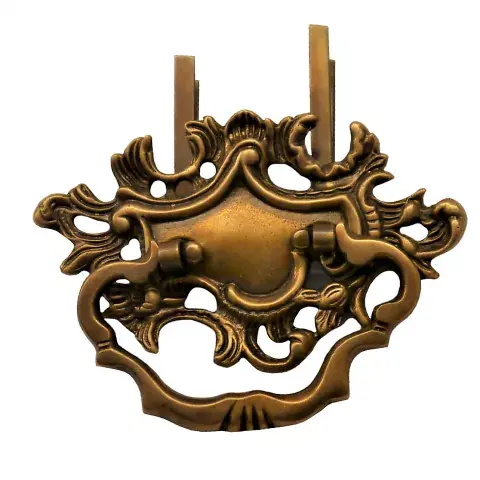 Knallerangebot Gewundener Möbelgriff 100x75 mm | Messing | Epoche: Barock & Louis XVI