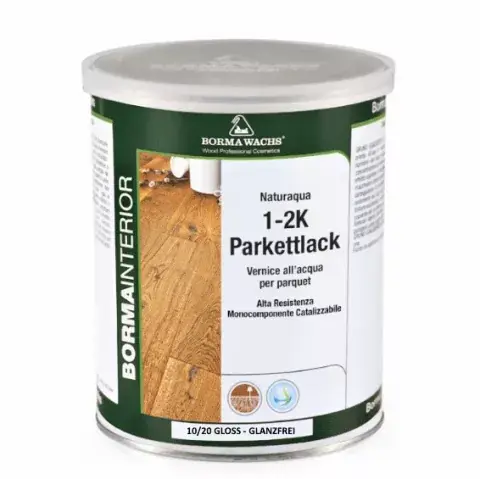 Super-Preis Stumpfmatter Parkettlack 1L für Holzboden auf Wasserbasis von Borma Wachs