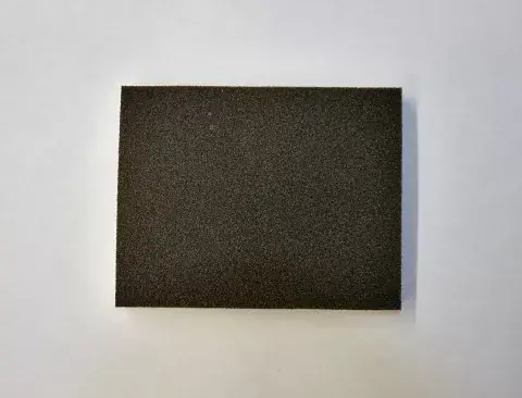 Grobe und zweiseitig bestreute Schleifmatte in 100er Körnung 123 x 96 x 12.5mm Sale