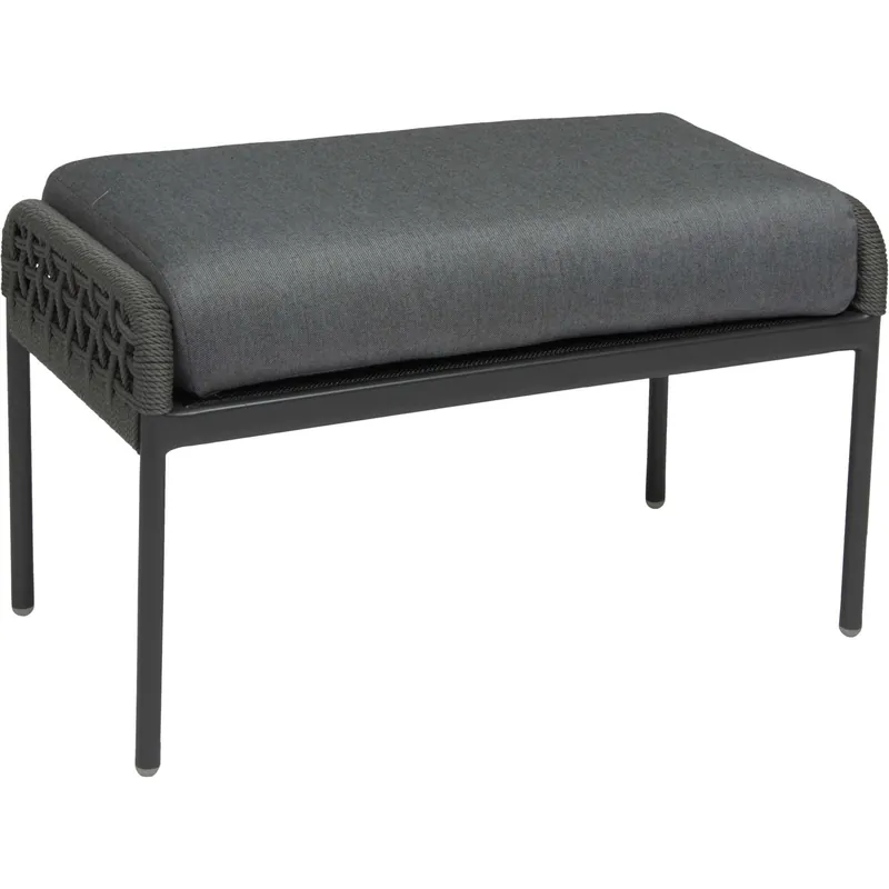 Neue Kollektion Loungehocker Greta anthrazit mit Kissen