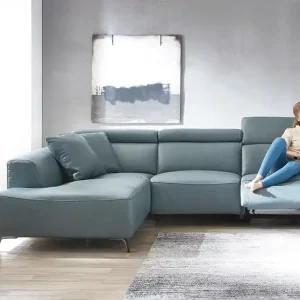 Ecksofa Firenze mit motor. Relaxfunktion in Leder Top-Seller