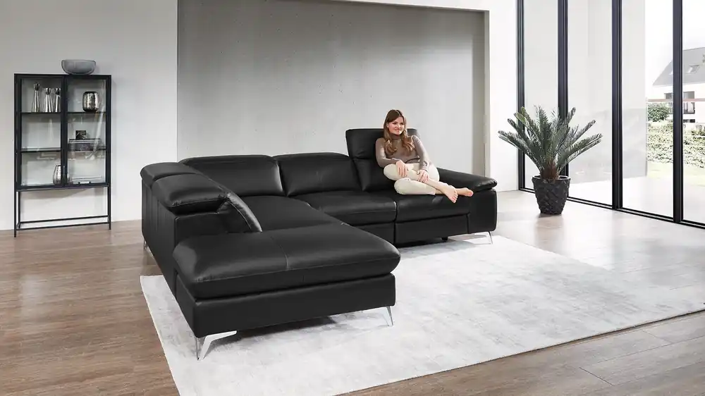 Knallerangebot Ecksofa Seahawk mit motorischer Relaxfunktion in Leder