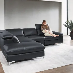 Geprüft Ecksofa Seahawk mit motorischer Relaxfunktion in Leder