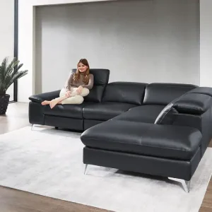 Preiswert Ecksofa Seahawk mit motorischer Relaxfunktion in Leder