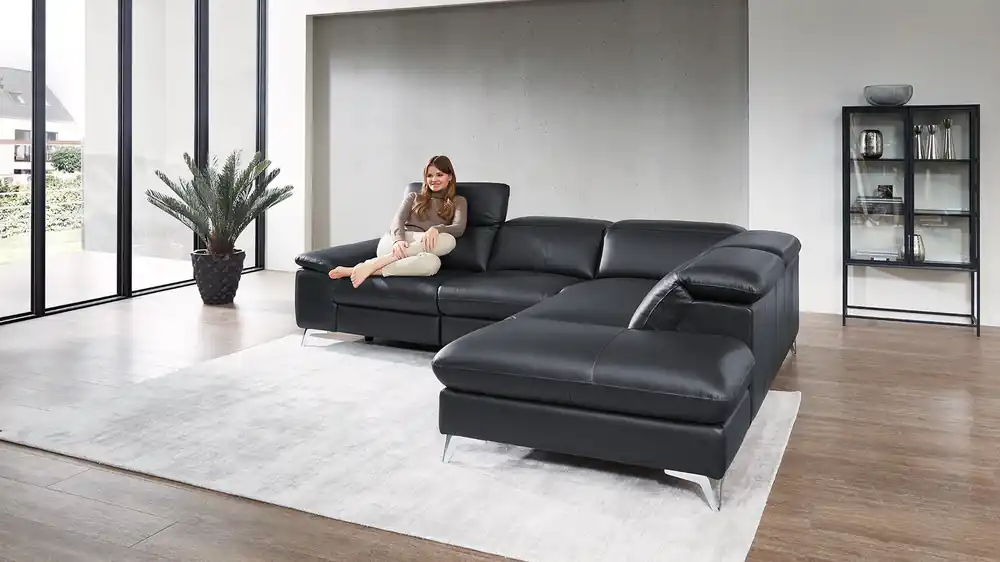 Preiswert Ecksofa Seahawk mit motorischer Relaxfunktion in Leder