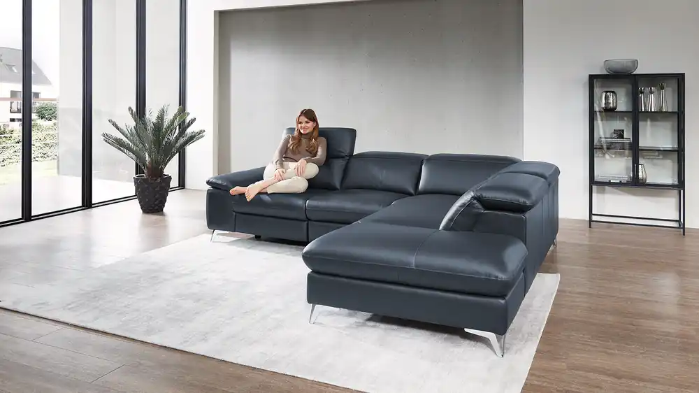 Ecksofa Seahawk mit motorischer Relaxfunktion in Leder Sonderaktion