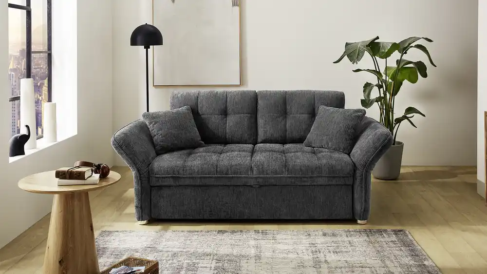 Preisreduziert Schlafsofa Rufus mit Schlaffunktion und Armteilverstellung Stoff