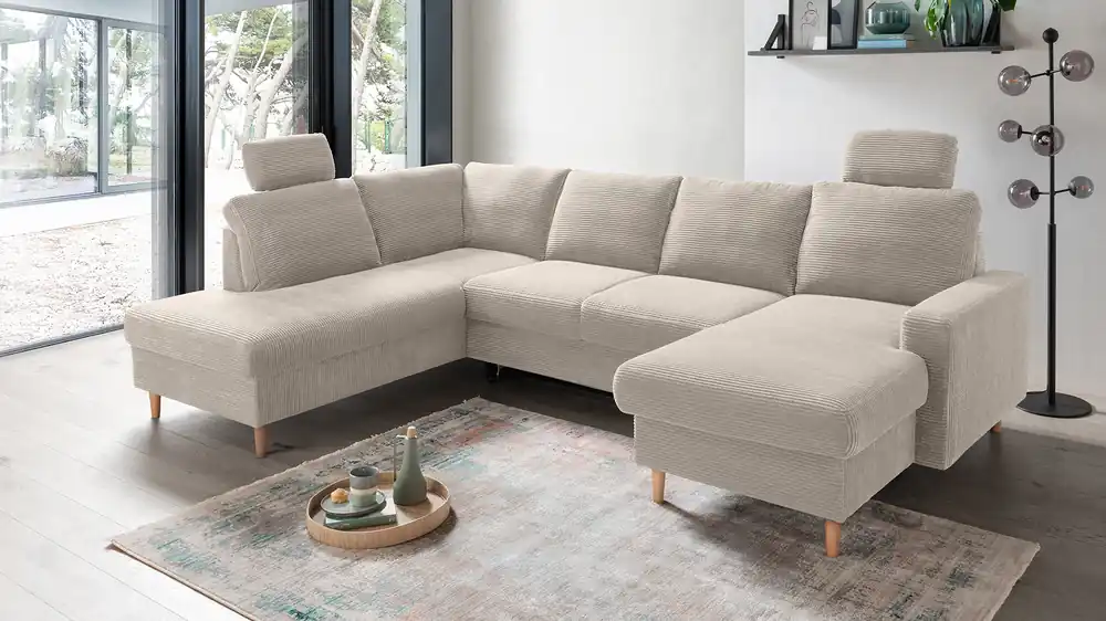 Neu Wohnlandschaft U-Form Cord