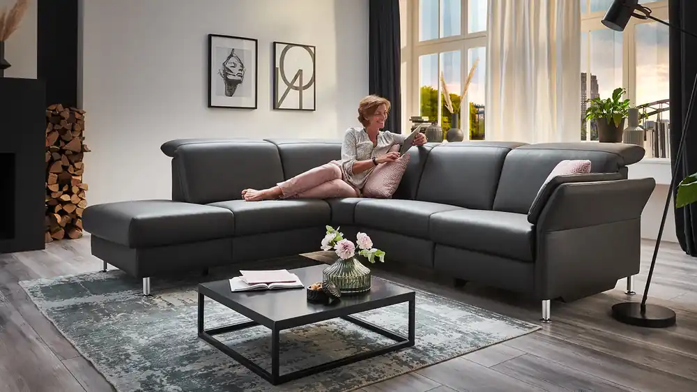 Günstig Echt Leder Eckkombination Sonora 2.0