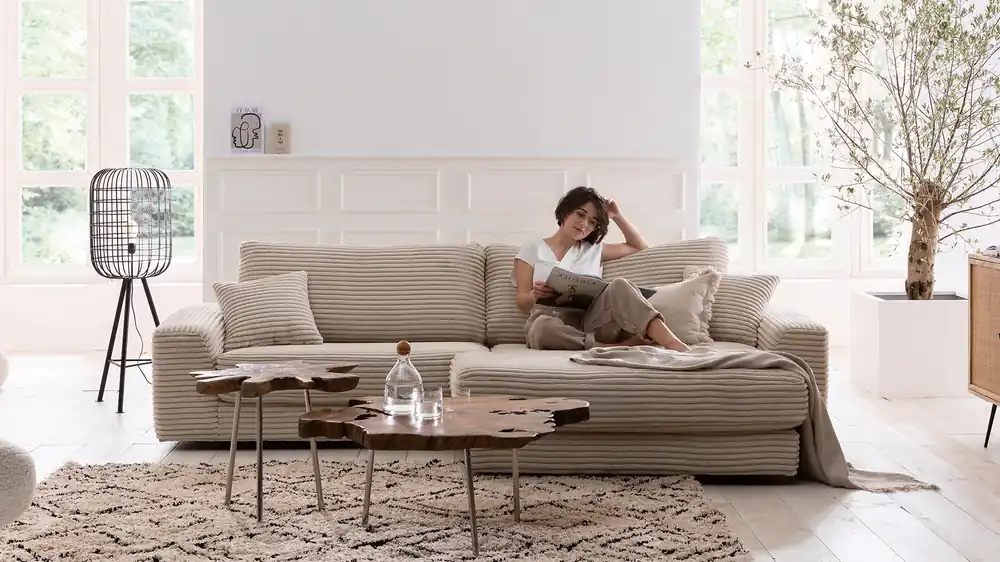 Neue Ware Gutmann Bari Ecksofa in Trendstoff Cord
