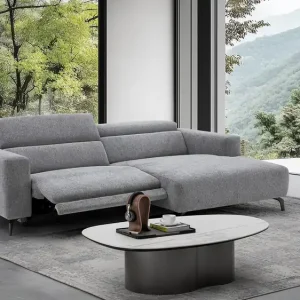 Ecksofa Easy mit motorischer Relaxfunktion in Stoff Nur Heute