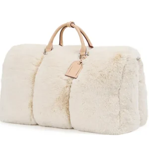 Reisetasche Weekender Travel Bag in flauschigem Fellstoff Neu Im Sortiment