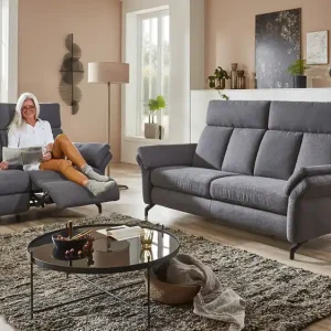 Angebot Couchgarnitur Killian mit Boxspring Polsterung in Stoff