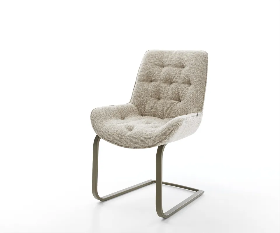 Freischwinger Taimi-Flex Webstoff Soft Beige Freischwinger flach Effektfinish Titan Neu