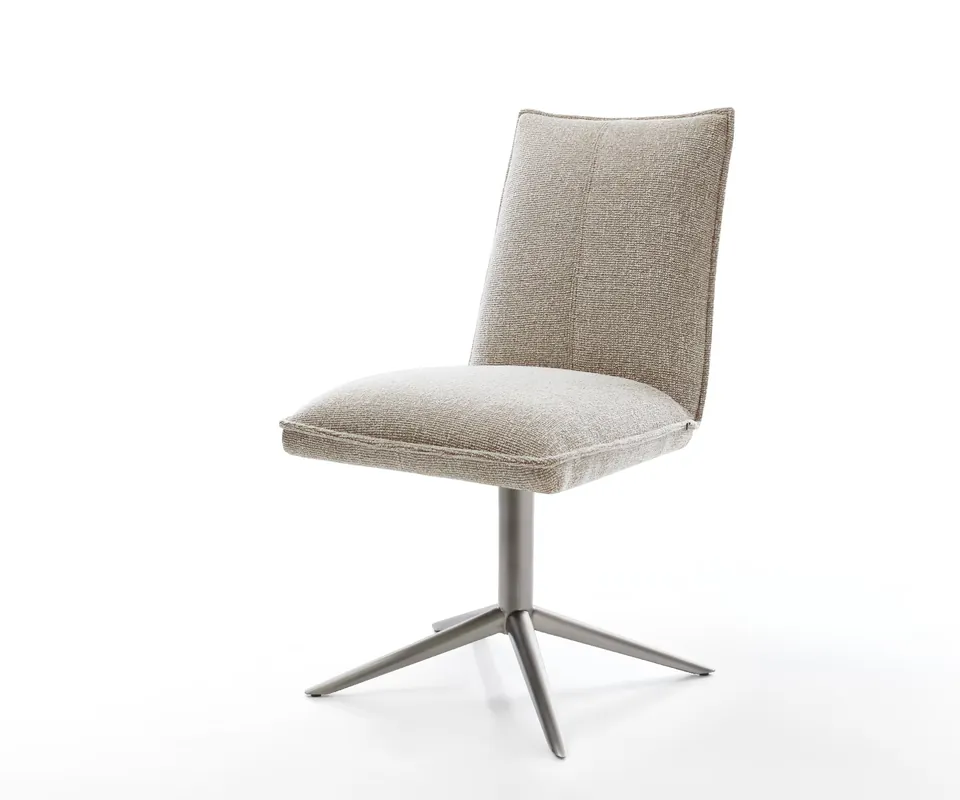 Ausverkauf Drehstuhl Lelio-Flex Webstoff Soft Beige Fußkreuz Graphit 360° drehbar Wippfunktion Taschenfederkern