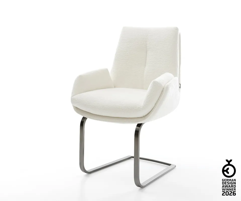 Super-Preis Freischwinger Clea-Flex Bouclé Soft Beige Freischwinger flach Graphit