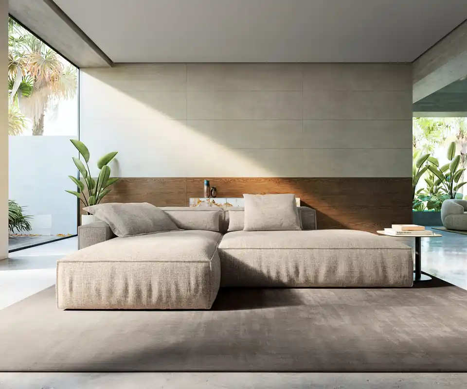 Ecksofa Freestyle Cozy 310x200 cm Webstoff Soft Beige Sale